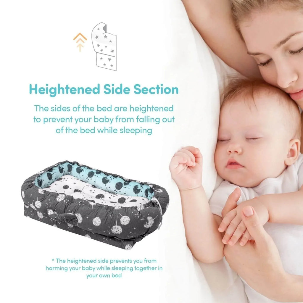 baby plus Mother Side Baby Reflux Bed - Dandelion