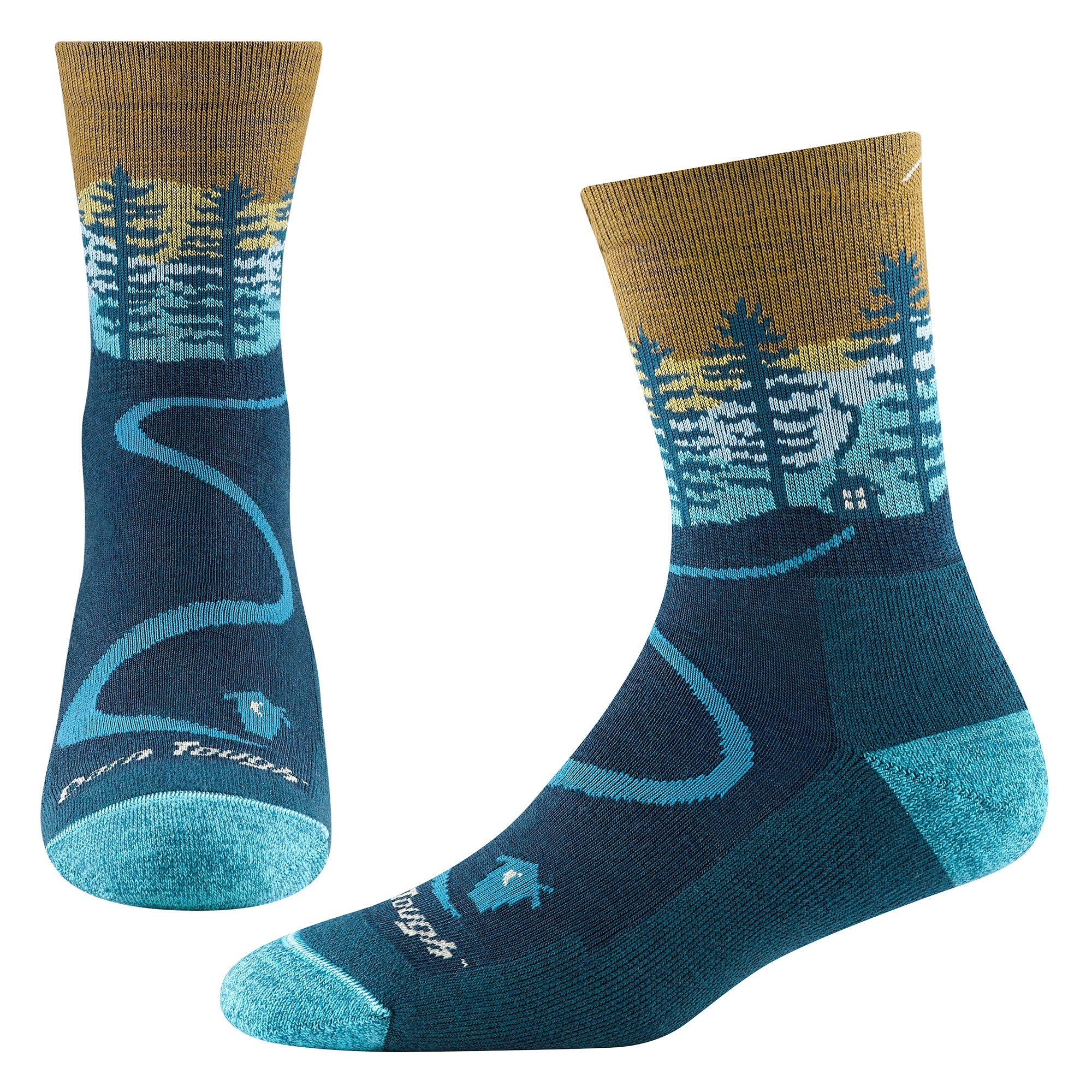 Ladies Northwoods Micro Crew Patterned Cushioned Hiking Socks