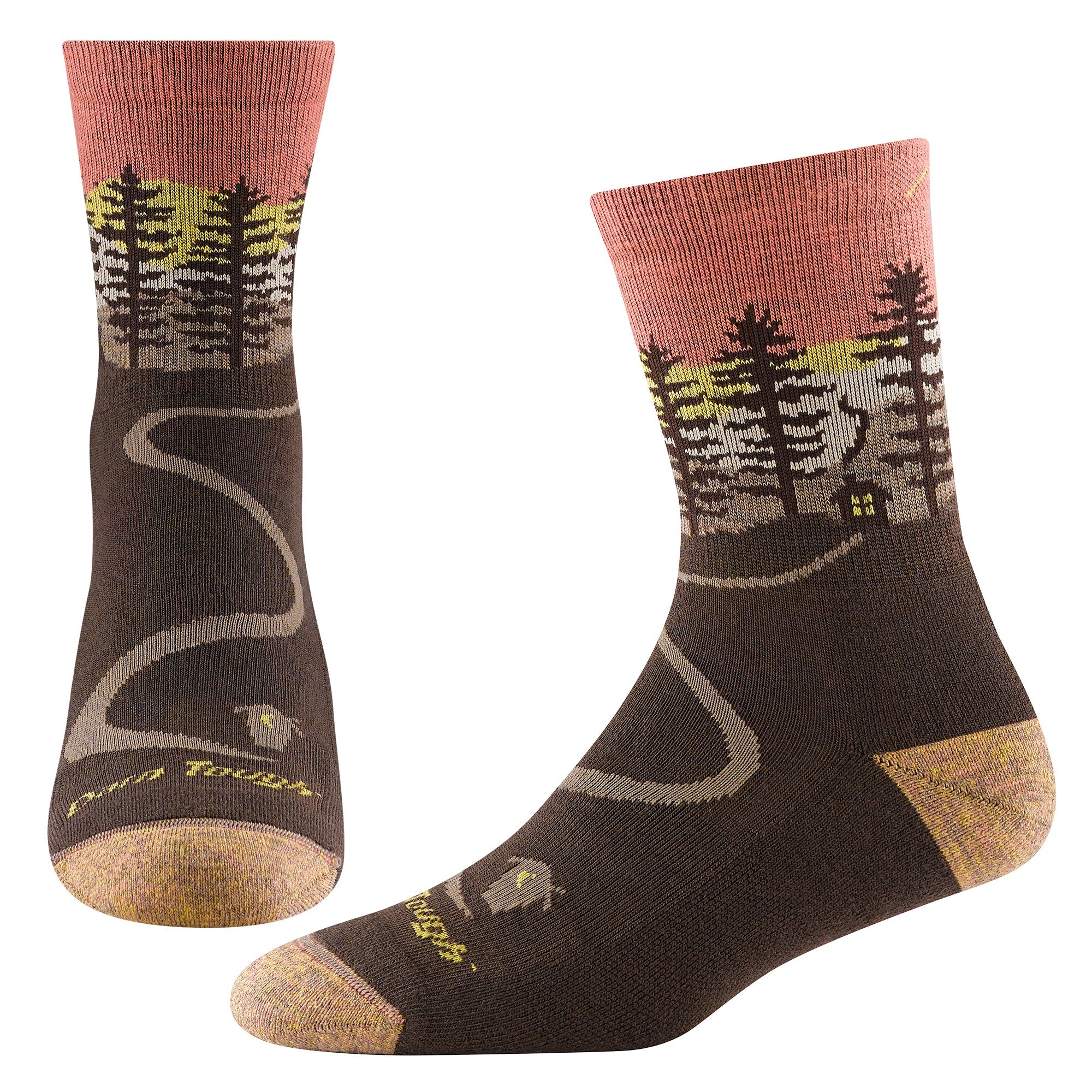 Ladies Northwoods Micro Crew Patterned Cushioned Hiking Socks
