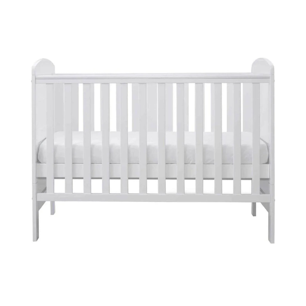 Ickle Bubba Coleby Mini Cot Bed White - Premium Sprung Mattress