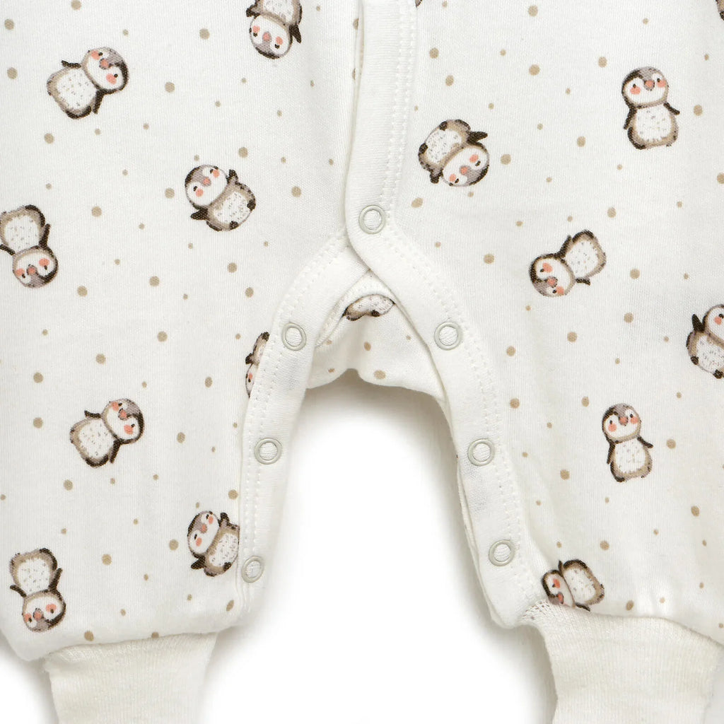 HelloBaby Newborn Baby Girl Footed Jumpsuit - Ecru