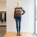 Women's Retro Vintage Jacquard Knit Sweater | Premium Modest Fashion