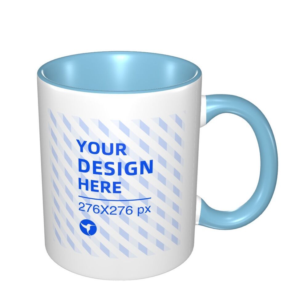 Double Color Comfort Handle Ceramic Mug