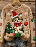 Women's Flannel Hoodie For Christmas, Autumn And Winter