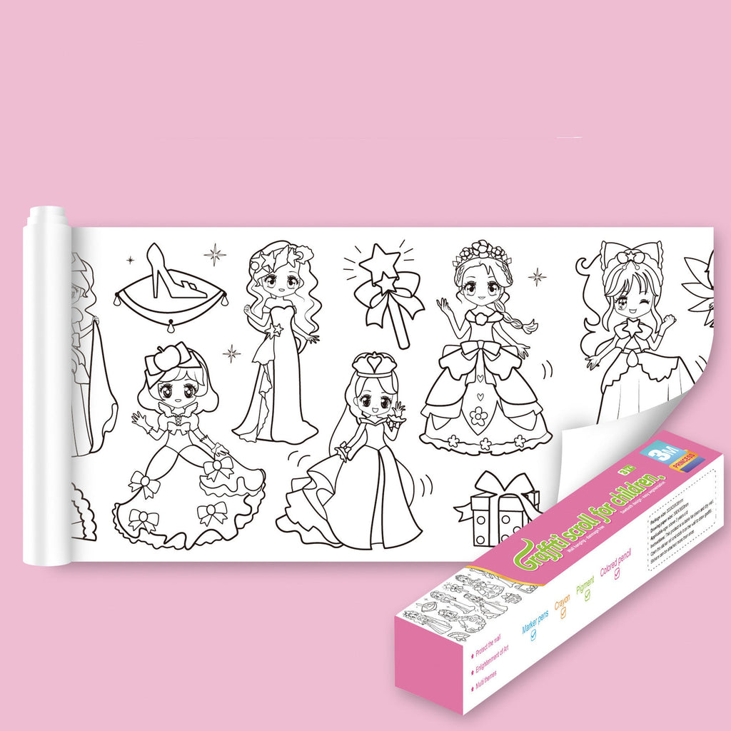 Children Paste DIY Graffiti Scroll Repeatedly Painting Toys