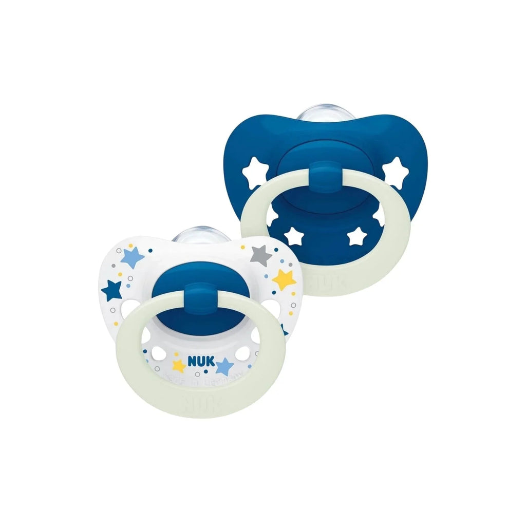 NUK Signature Silicone Soothers 6-18 months - Night Blue