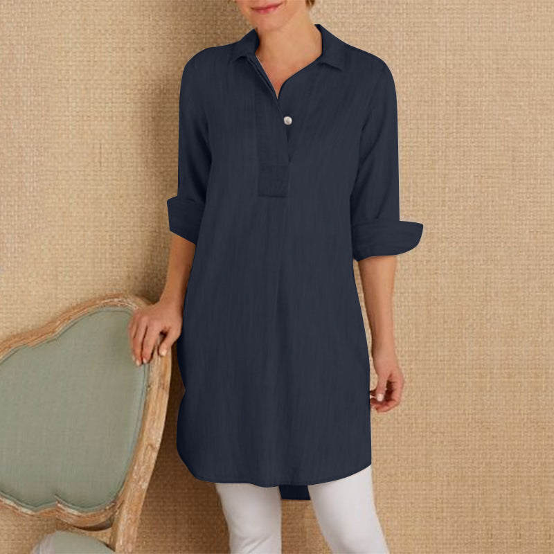 Women's Long-sleeve V-neck Shirt