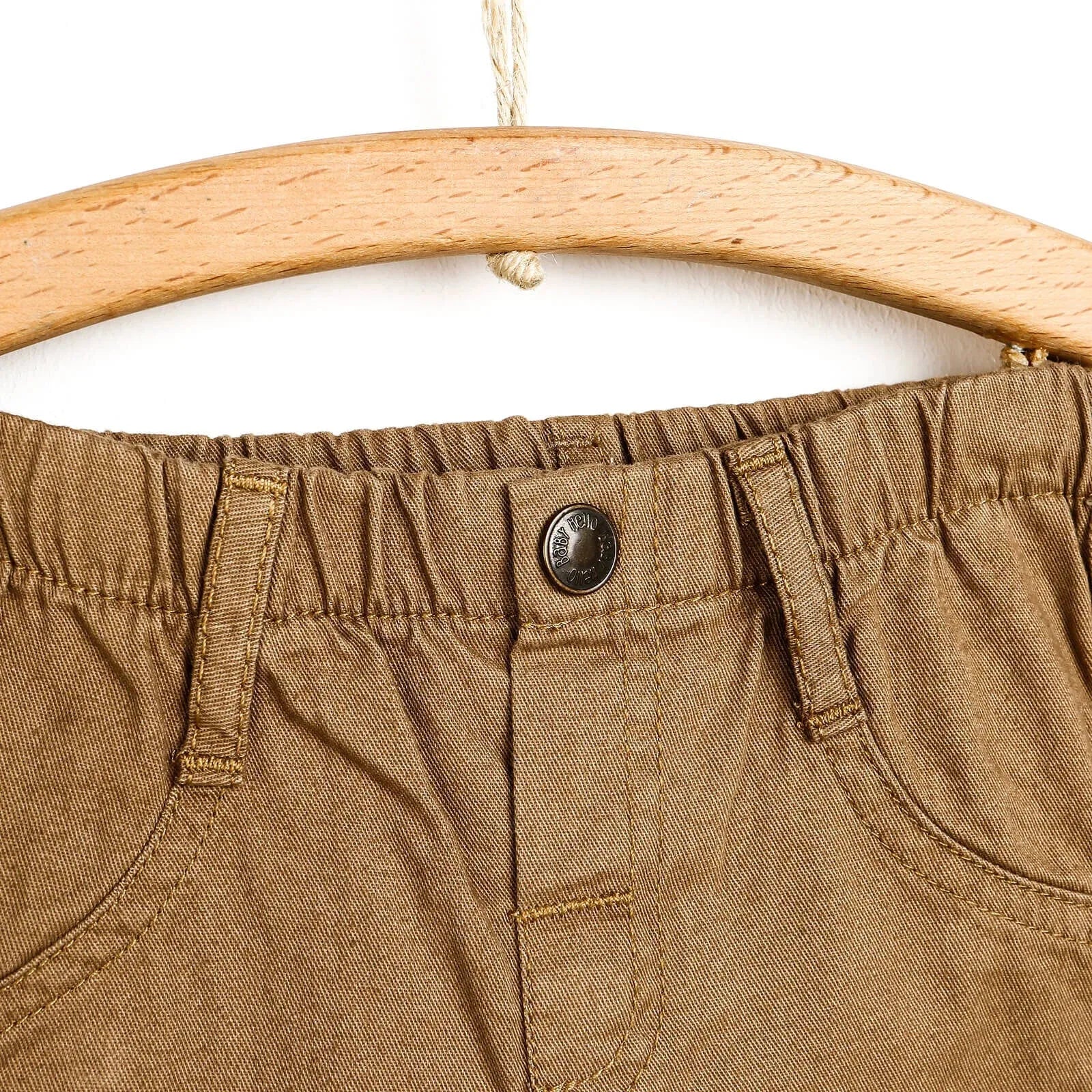 HelloBaby Basic Baby Boy Woven Pants - Light Brown