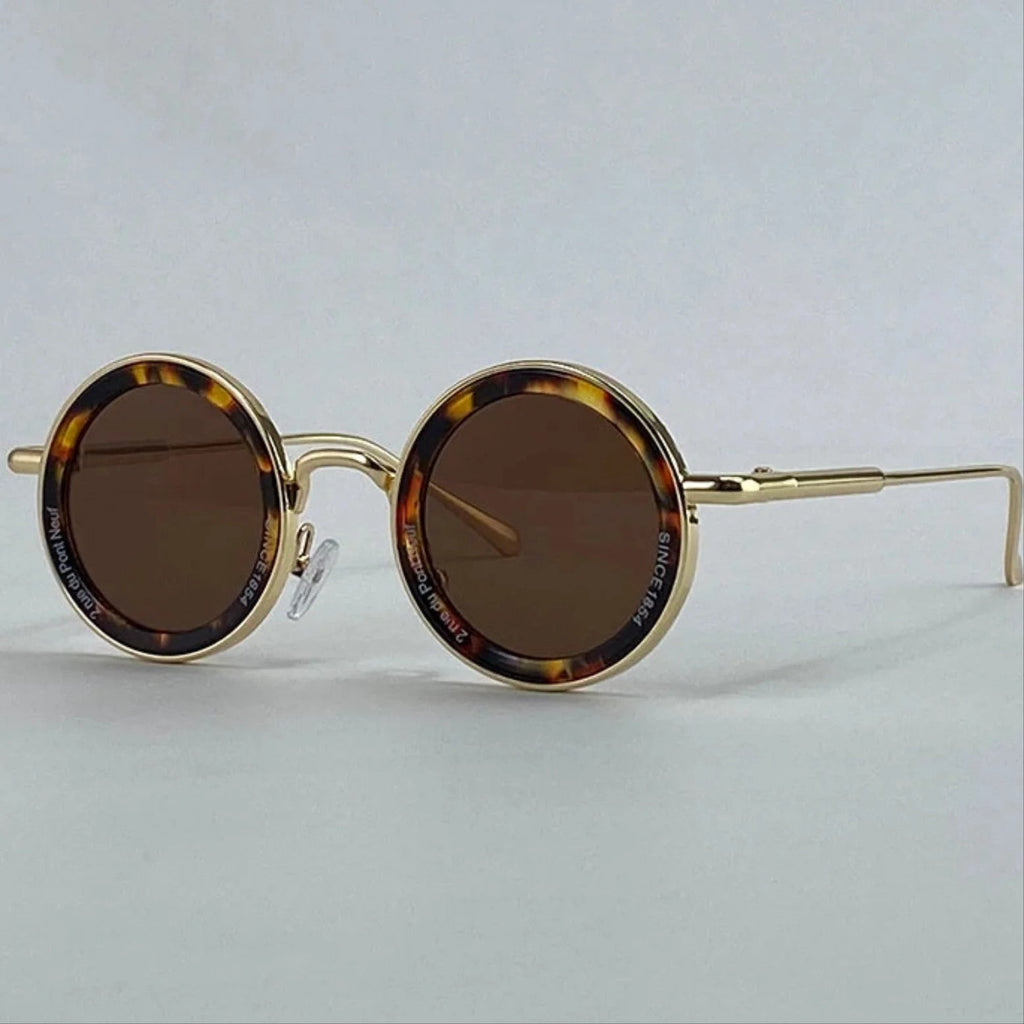 Small Frame Round Steampunk Sunglasses Men 2025 Luxury Brand Retro Punk Sun
