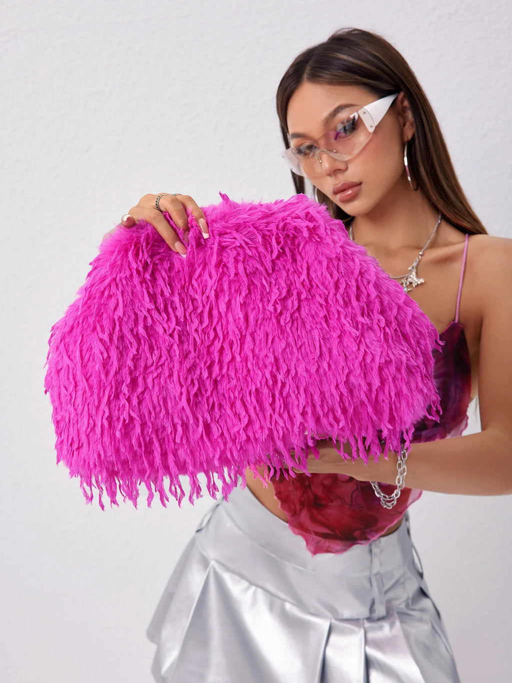 Fuzz Women's Prom Dresses Party Clucth Bag