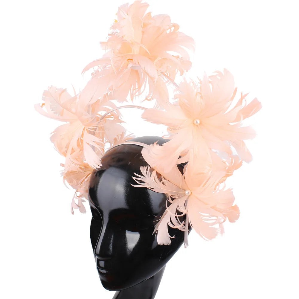 Elegant Women Wedding Hair Fascinator Accessories Headband Bridal Party Show