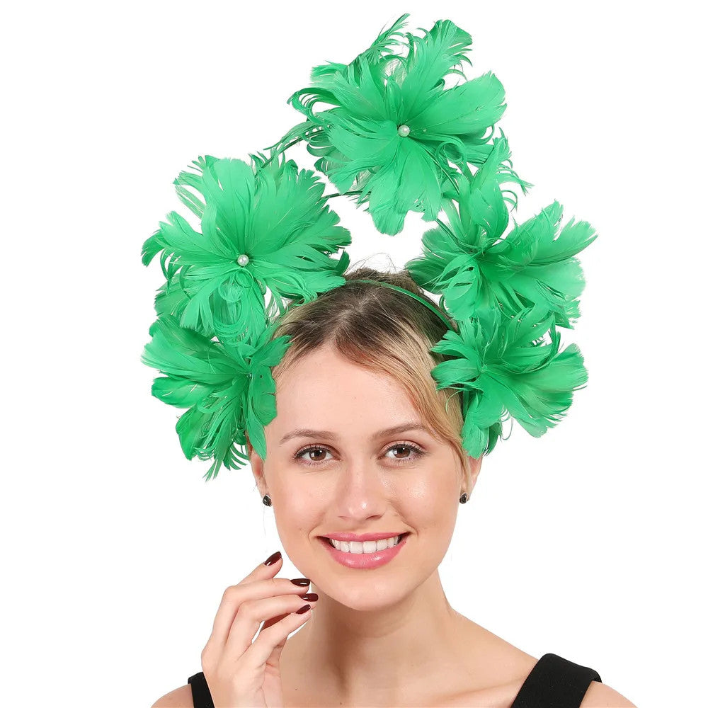 Elegant Women Wedding Hair Fascinator Accessories Headband Bridal Party Show
