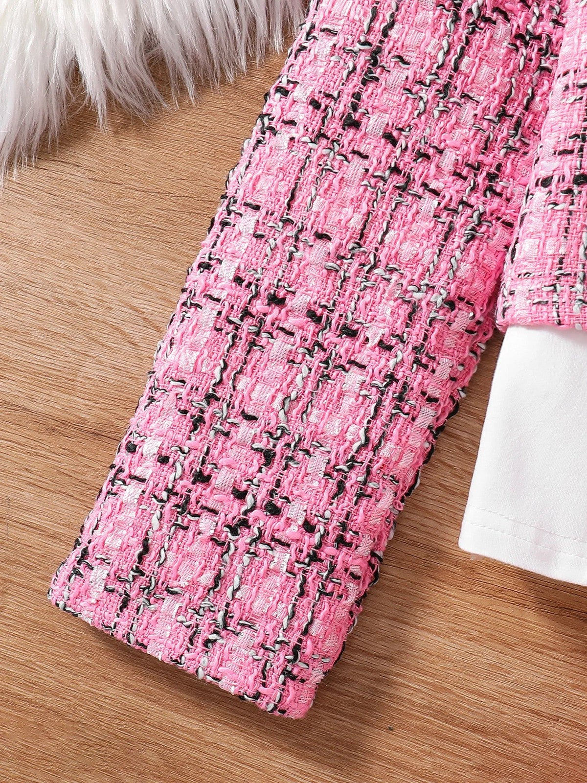 Children's Clothing Girls' Fashion Fragrance Set -3-Piece Set of Pink Checkered