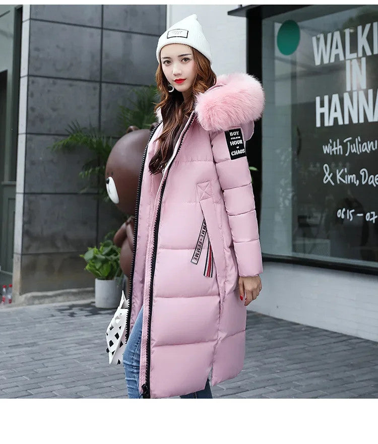 Women's Long down Hooded Jacket