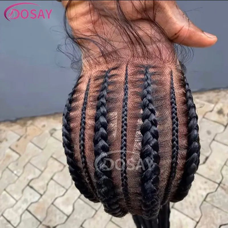 36" Full Lace Frontal Wigs Synthetic Jumbo Braided Wigs For Black Women Box