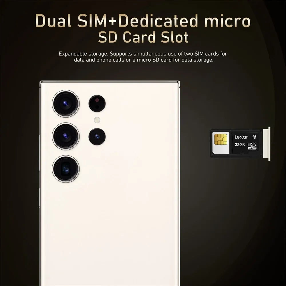 New Android Smartphone 7.3HD 5G Snapdragon 8 Gen 3 Cell phones 7800mAh Mobile