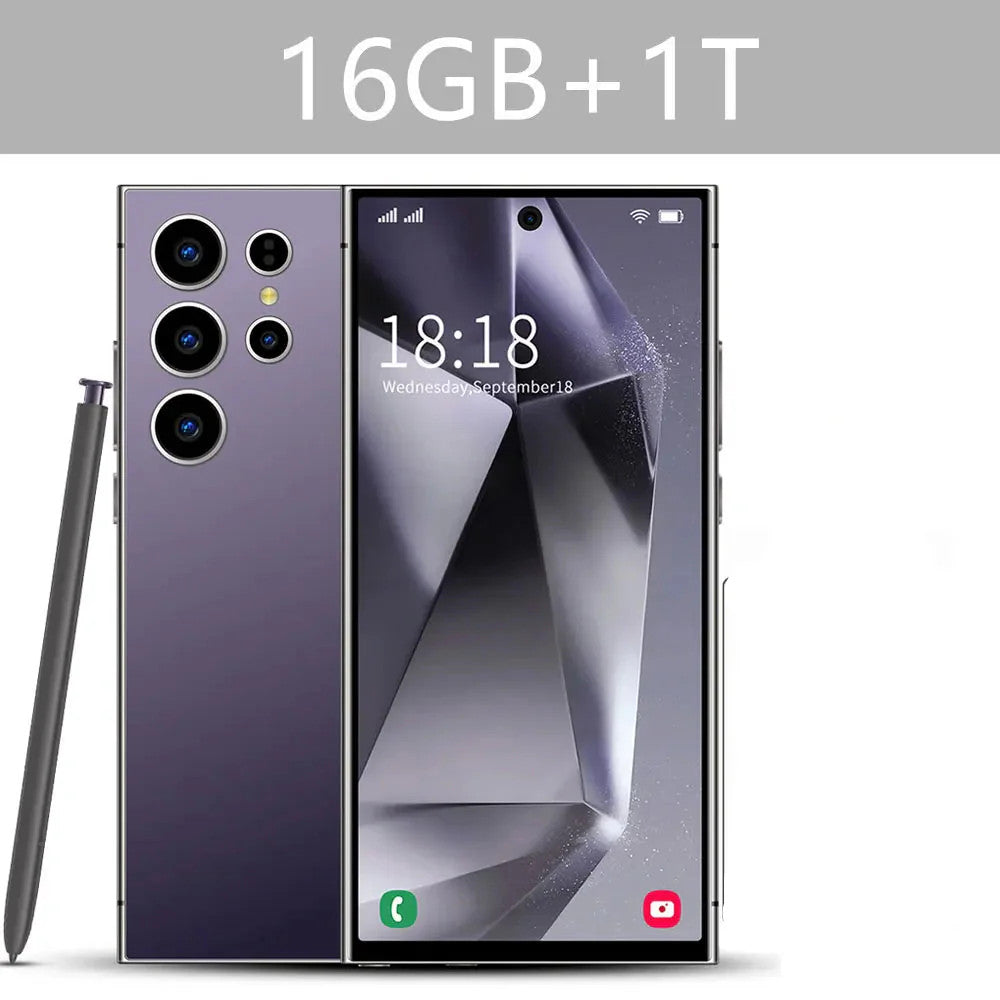 New Android Smartphone 7.3HD 5G Snapdragon 8 Gen 3 Cell phones 7800mAh Mobile
