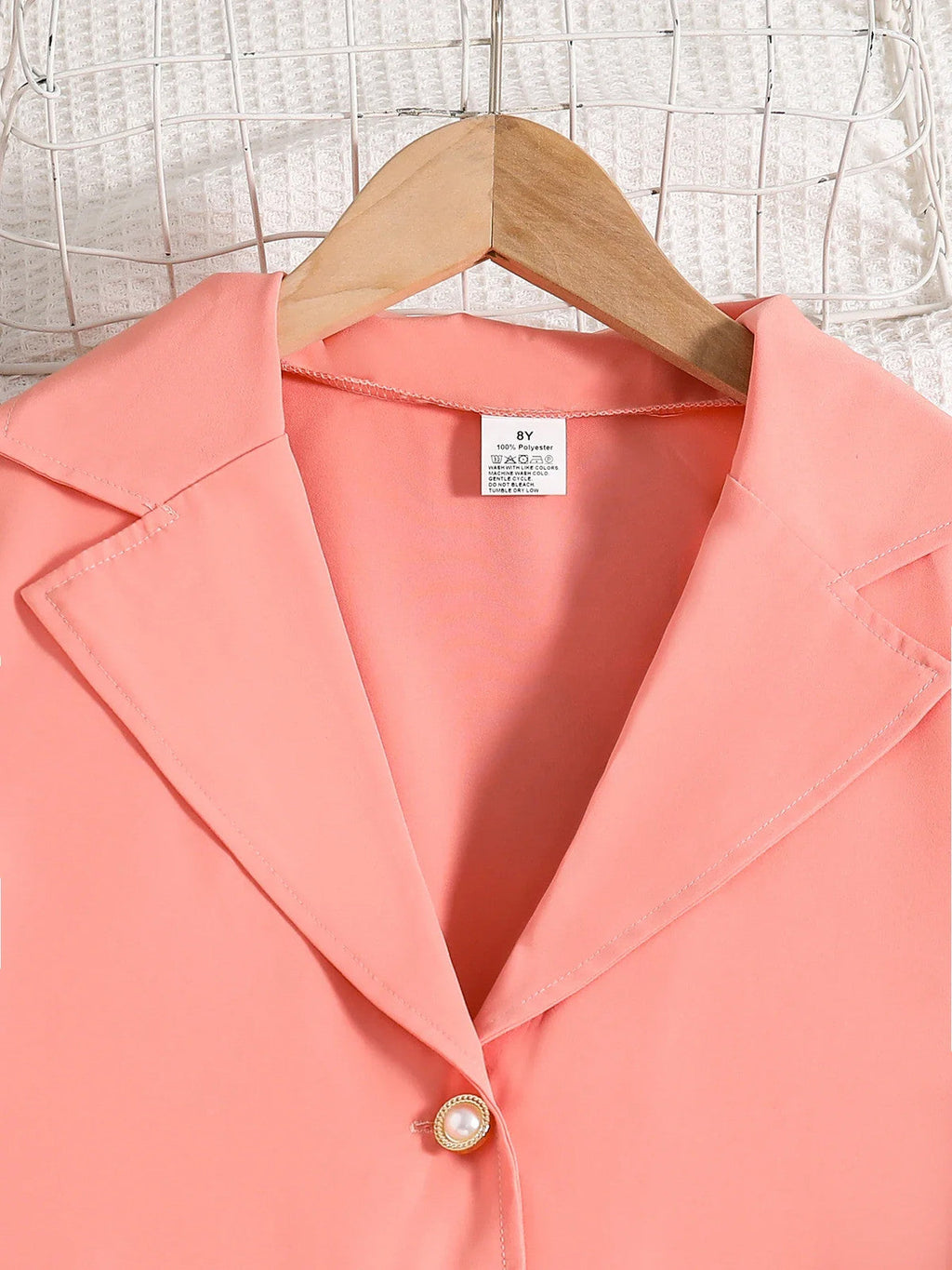 Spring and summer girls fashion outdoor leisure vacation 2-piece pink suit +