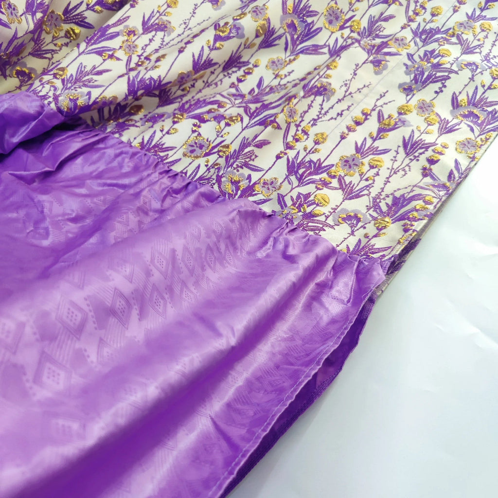 African Brocade Embroidered Wedding Dress