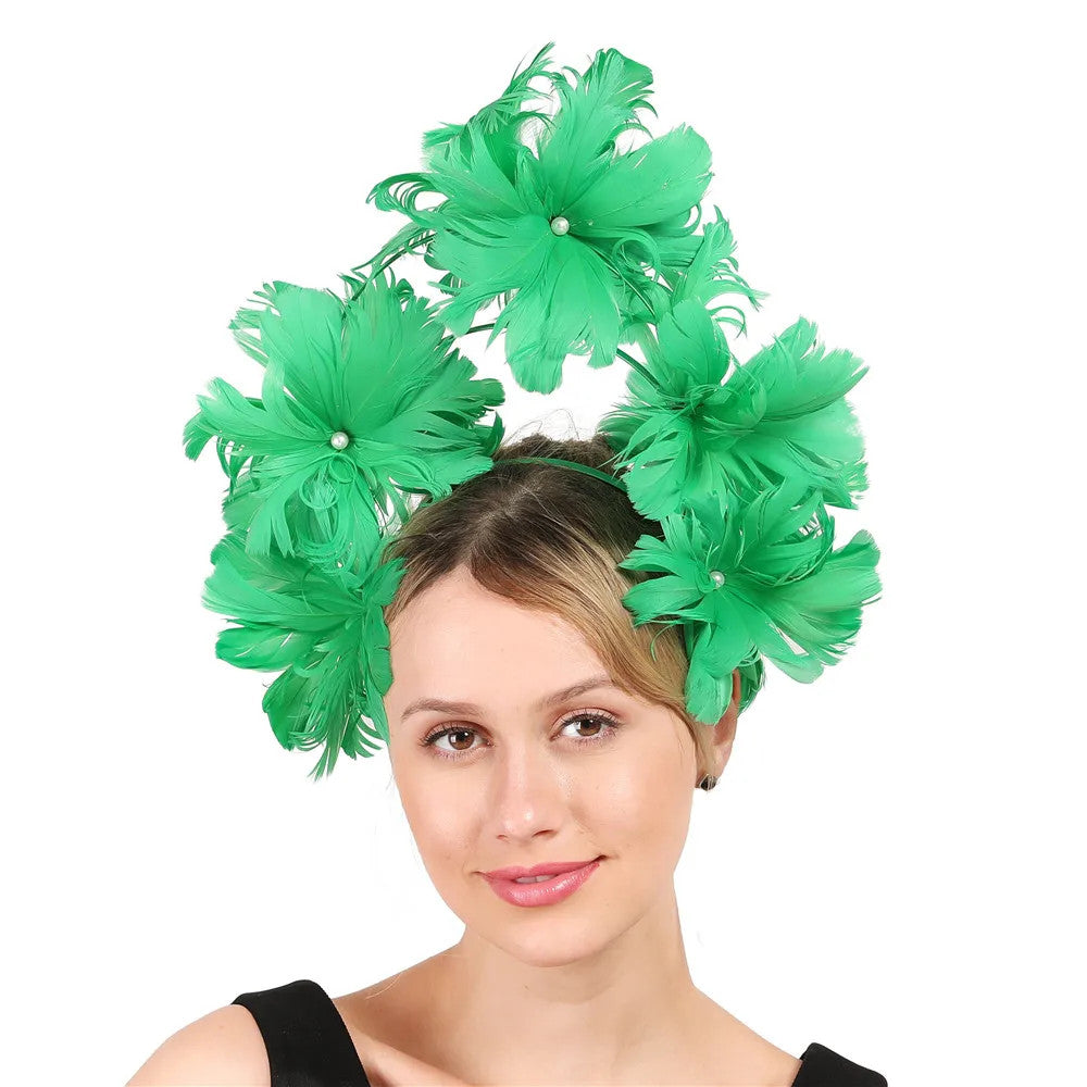 Elegant Women Wedding Hair Fascinator Accessories Headband Bridal Party Show