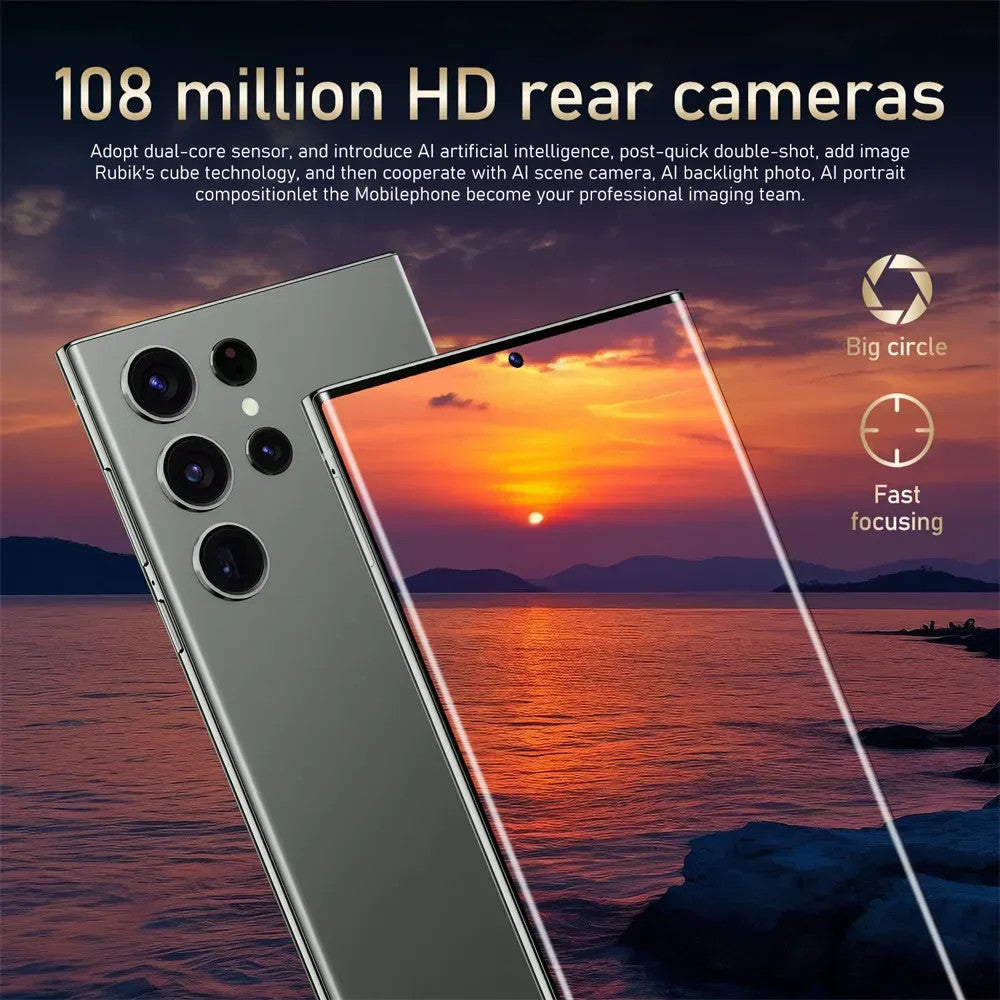 New Android Smartphone 7.3HD 5G Snapdragon 8 Gen 3 Cell phones 7800mAh Mobile