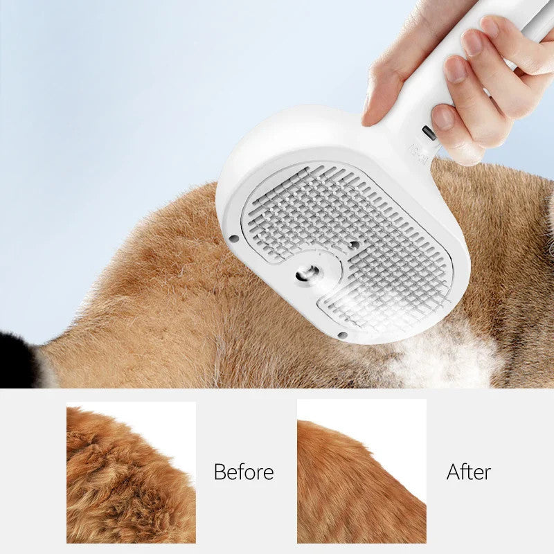 Pet Electric Massage And Hair Straightener Spray Brush