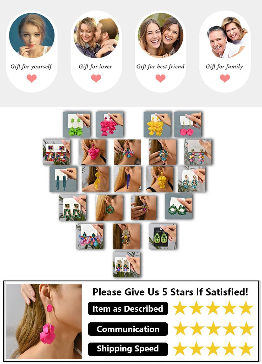 Elegant Fashion Yarn Flower Charm Decor Long Dangle Drop Earrings For Women