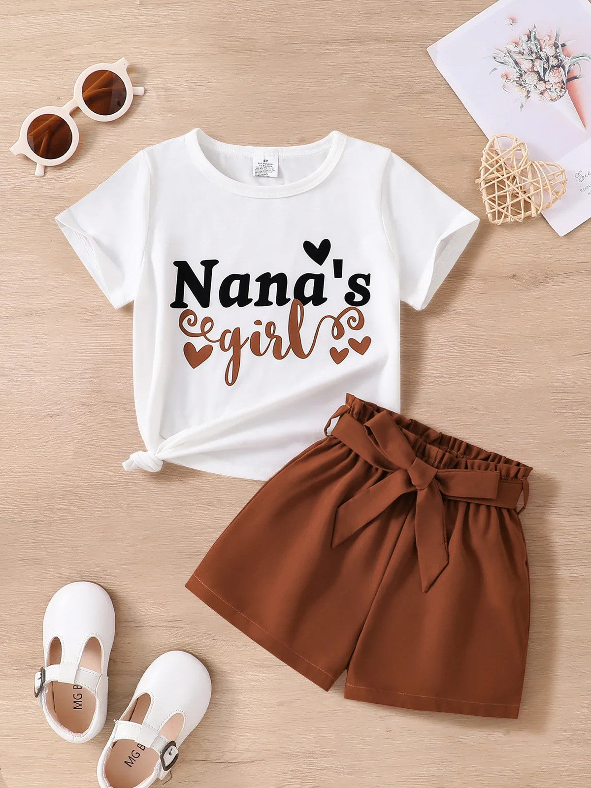 Children's clothing, girls' summer fashion, breathable thin 2-piece set,