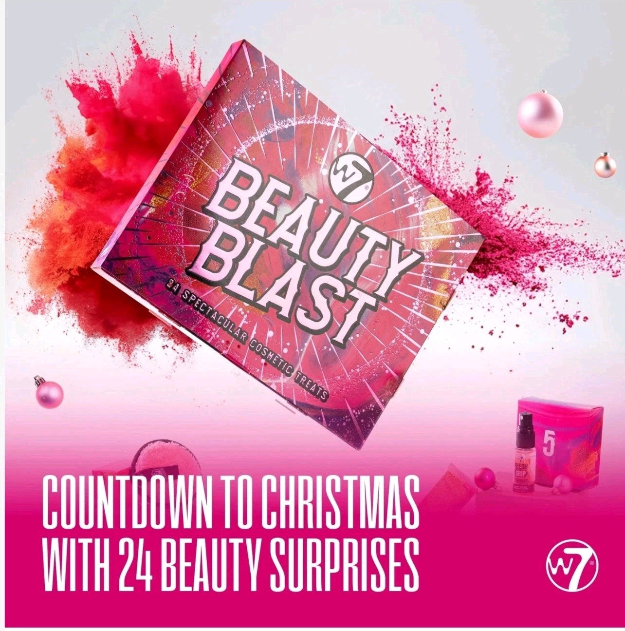 W7 Beauty Blast Advent Calendar 2025 Individually Boxed Makeup & Cosmetic