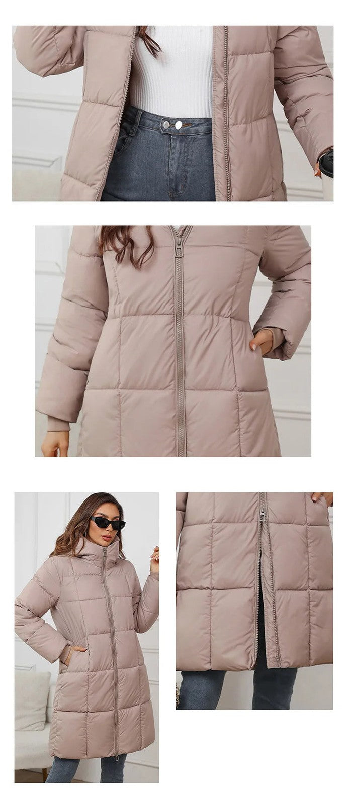 Women's Long Winter Parkas Thick Down Cotton Coat