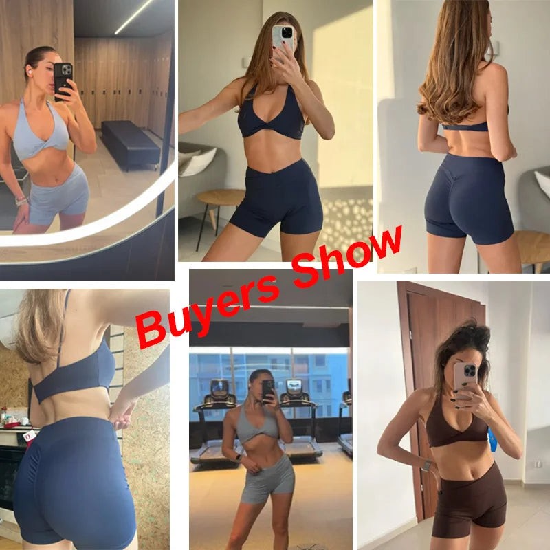 Butt Lifting Sports Set Shorts Gym Exercise Clothes Women's Yoga Suit For