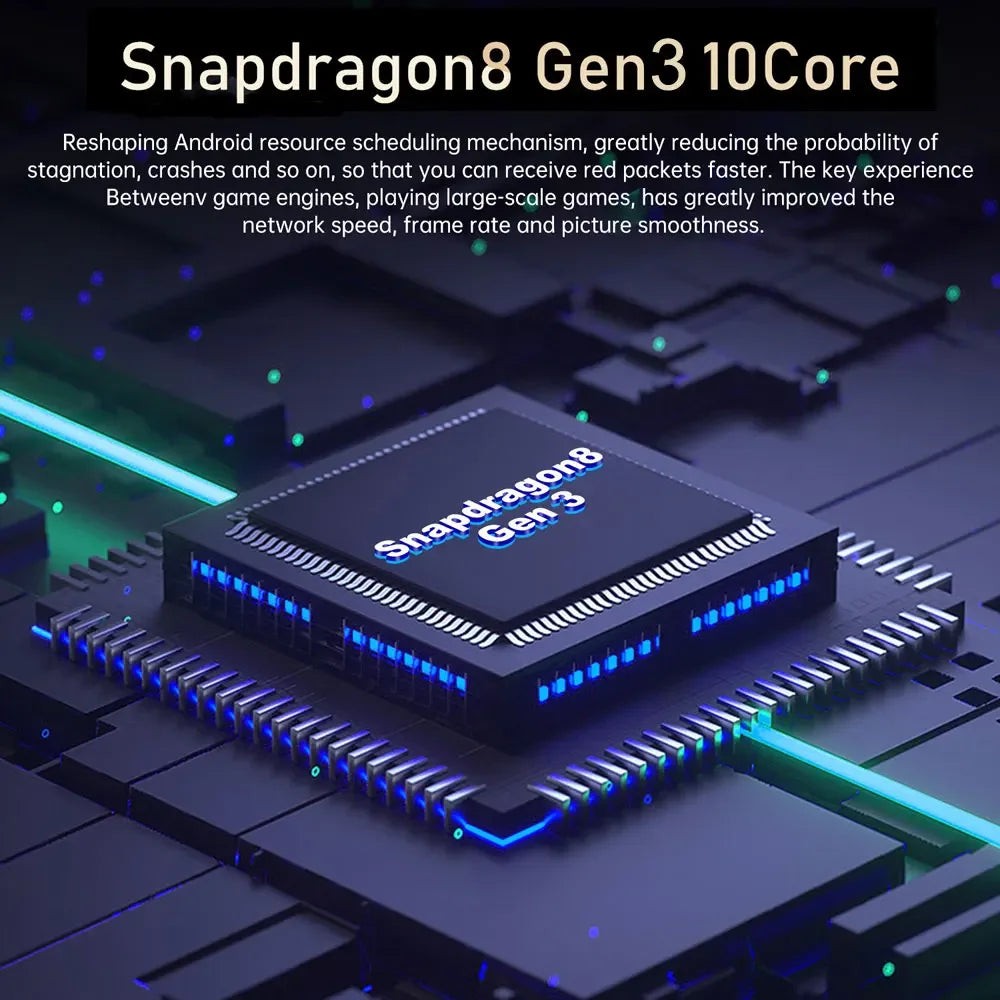 New Android Smartphone 7.3HD 5G Snapdragon 8 Gen 3 Cell phones 7800mAh Mobile