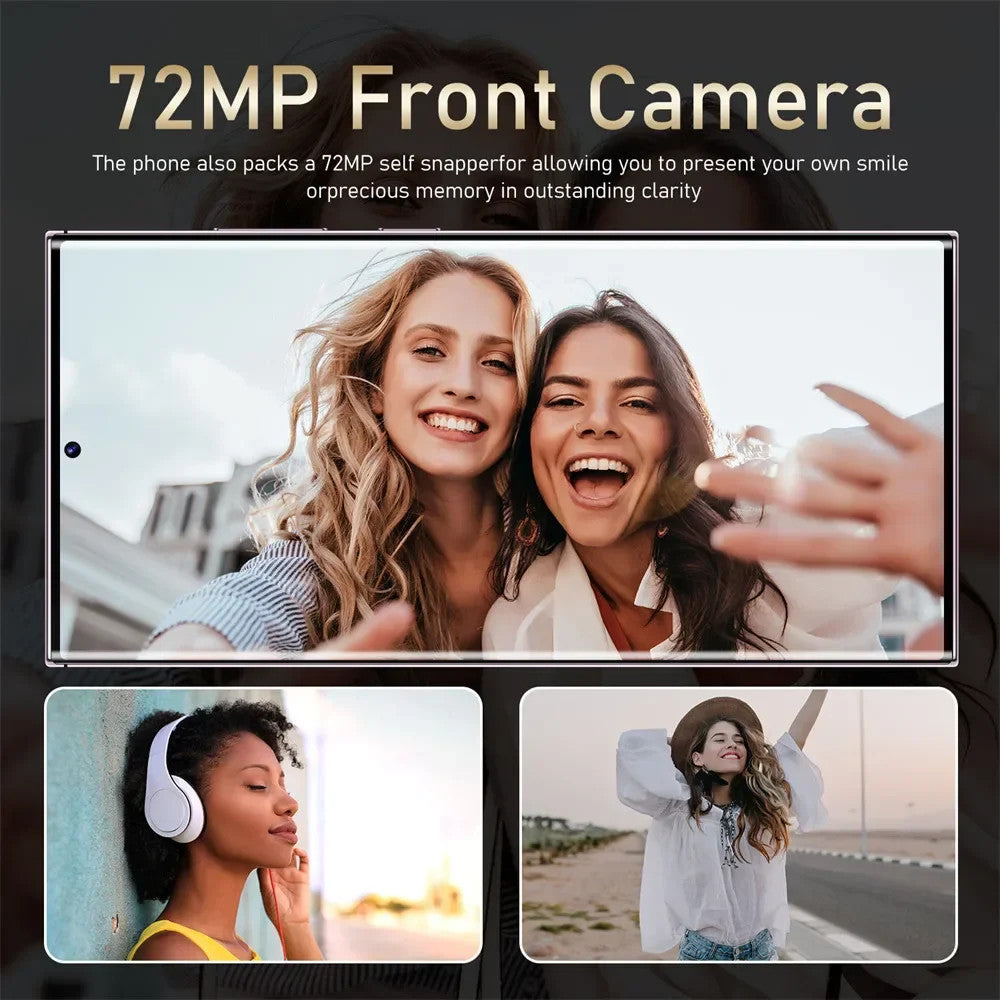 New Android Smartphone 7.3HD 5G Snapdragon 8 Gen 3 Cell phones 7800mAh Mobile