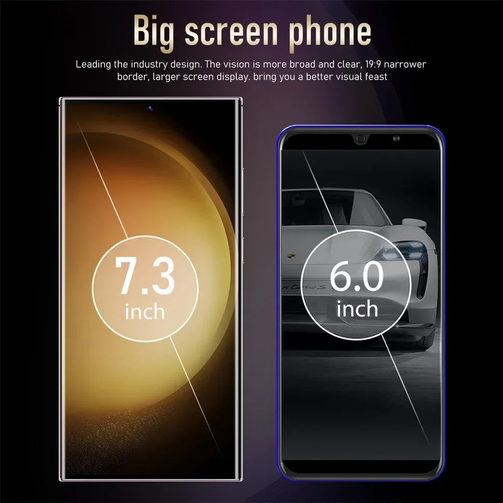 New Android Smartphone 7.3HD 5G Snapdragon 8 Gen 3 Cell phones 7800mAh Mobile