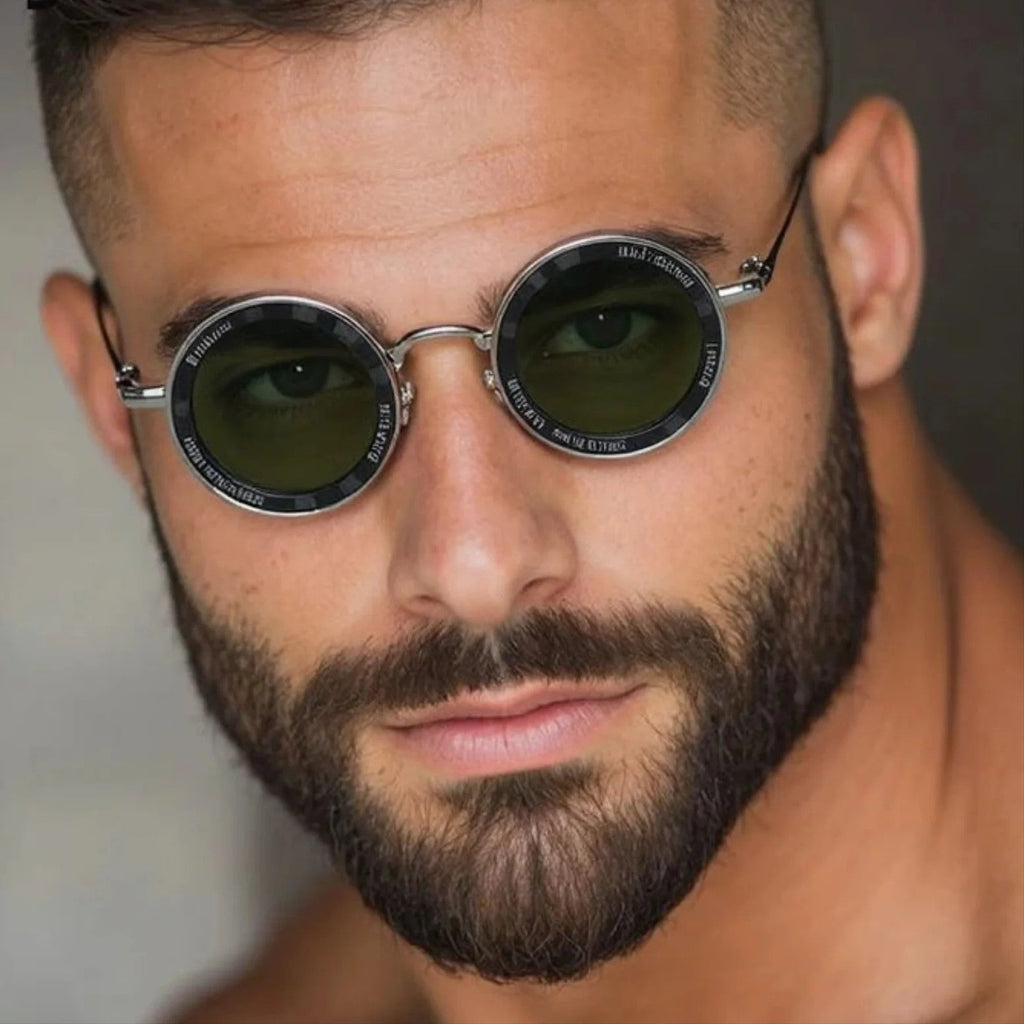Small Frame Round Steampunk Sunglasses Men 2025 Luxury Brand Retro Punk Sun