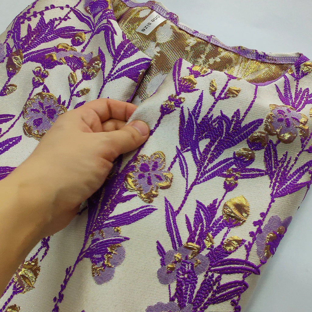 African Brocade Embroidered Wedding Dress