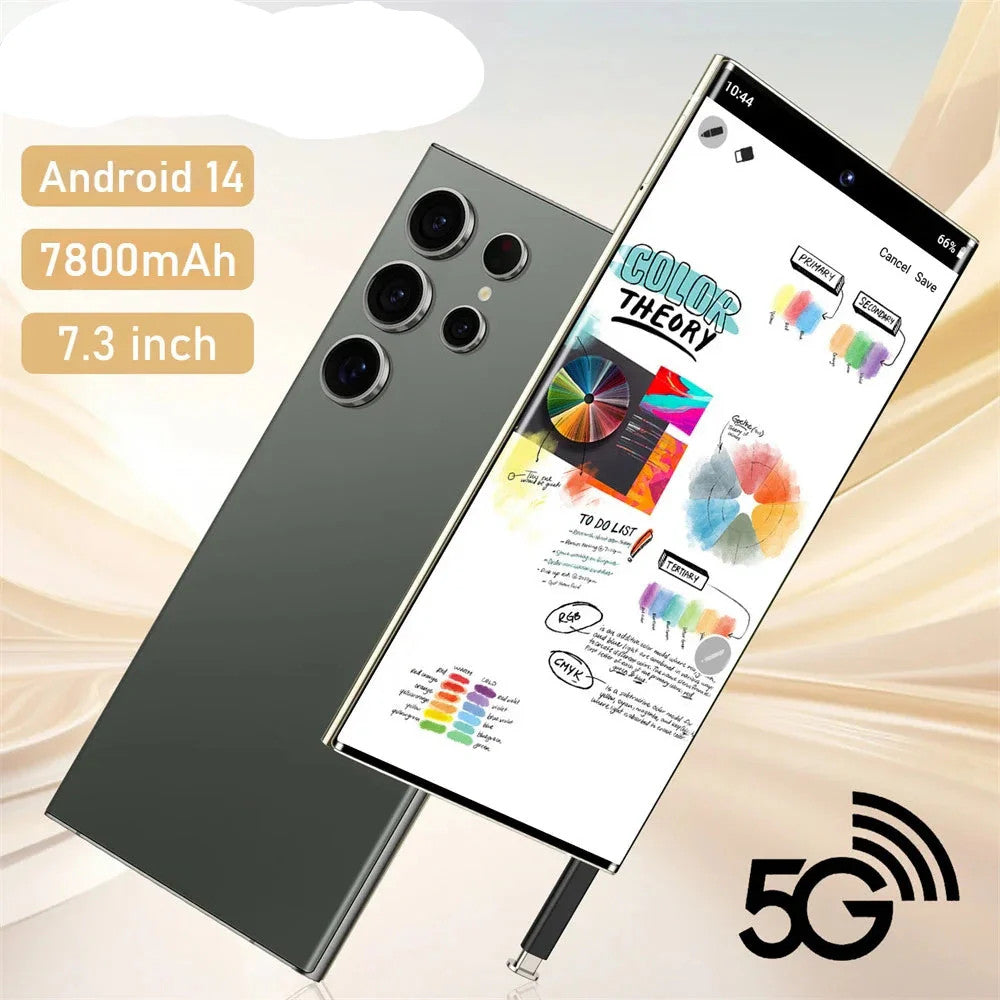 New Android Smartphone 7.3HD 5G Snapdragon 8 Gen 3 Cell phones 7800mAh Mobile