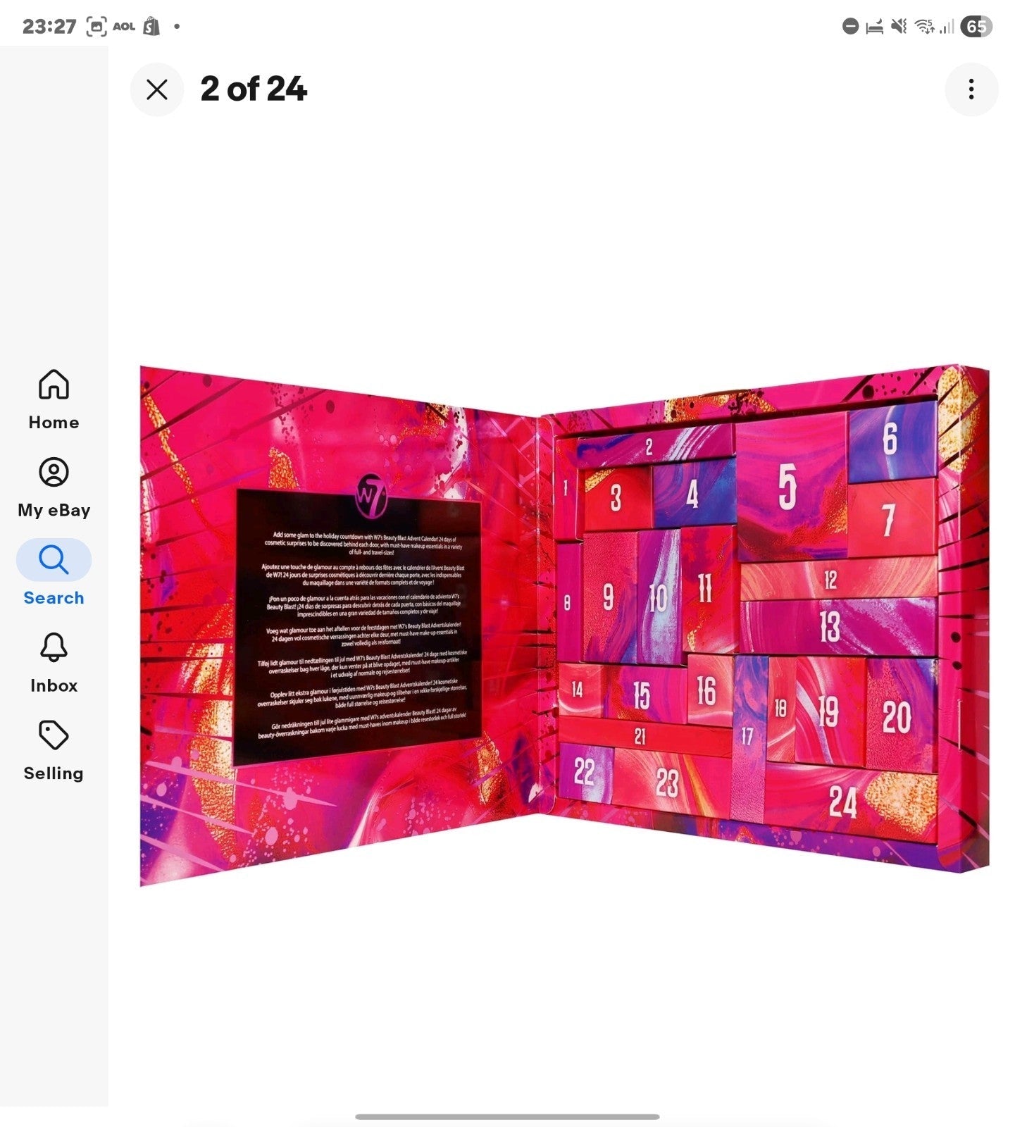 W7 Beauty Blast Advent Calendar 2025 Individually Boxed Makeup & Cosmetic