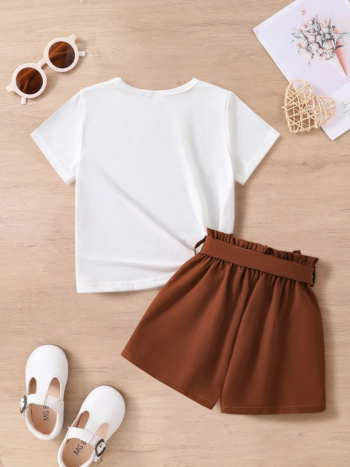 Children's clothing, girls' summer fashion, breathable thin 2-piece set,