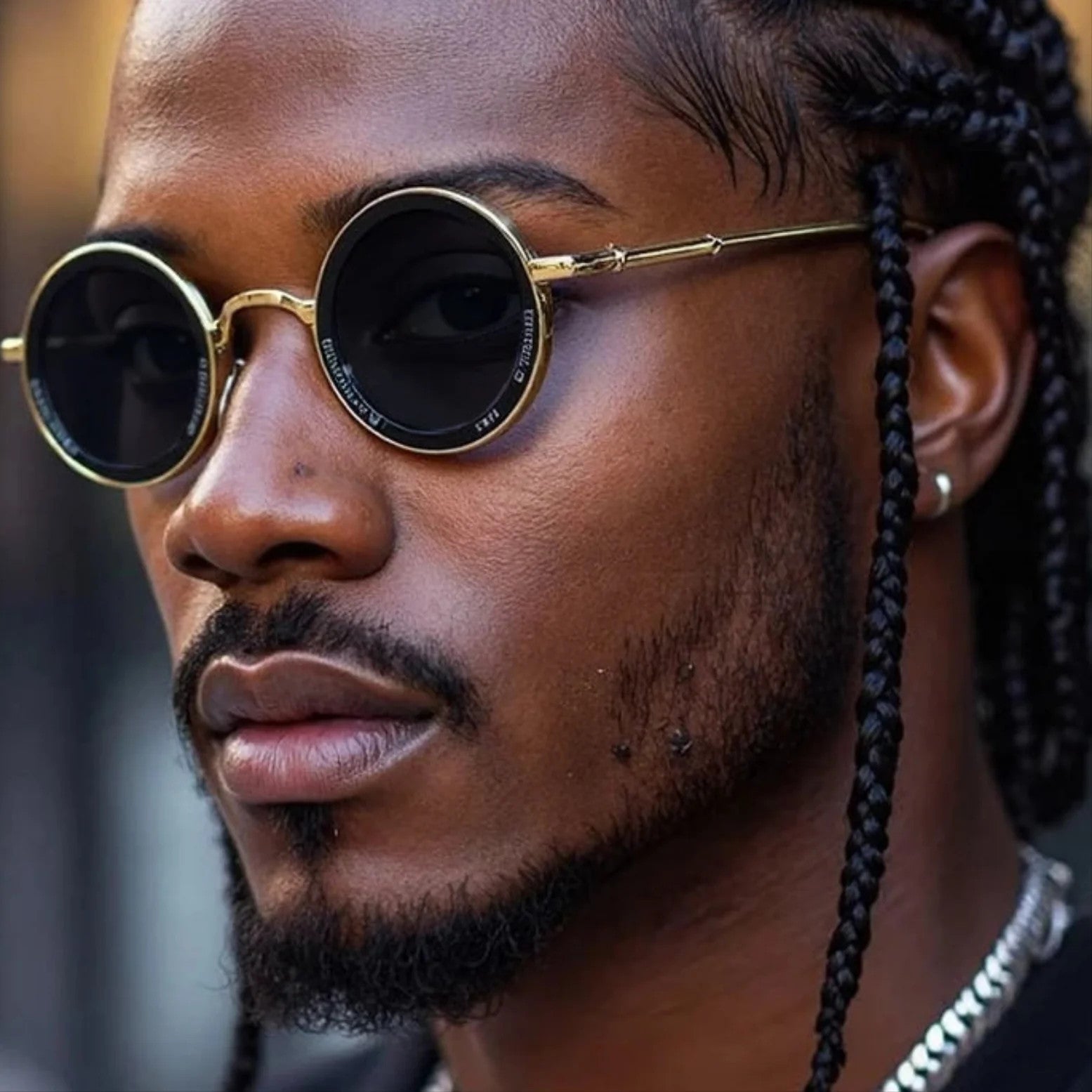 Small Frame Round Steampunk Sunglasses Men 2025 Luxury Brand Retro Punk Sun