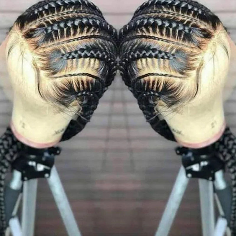 36" Full Lace Frontal Wigs Synthetic Jumbo Braided Wigs For Black Women Box