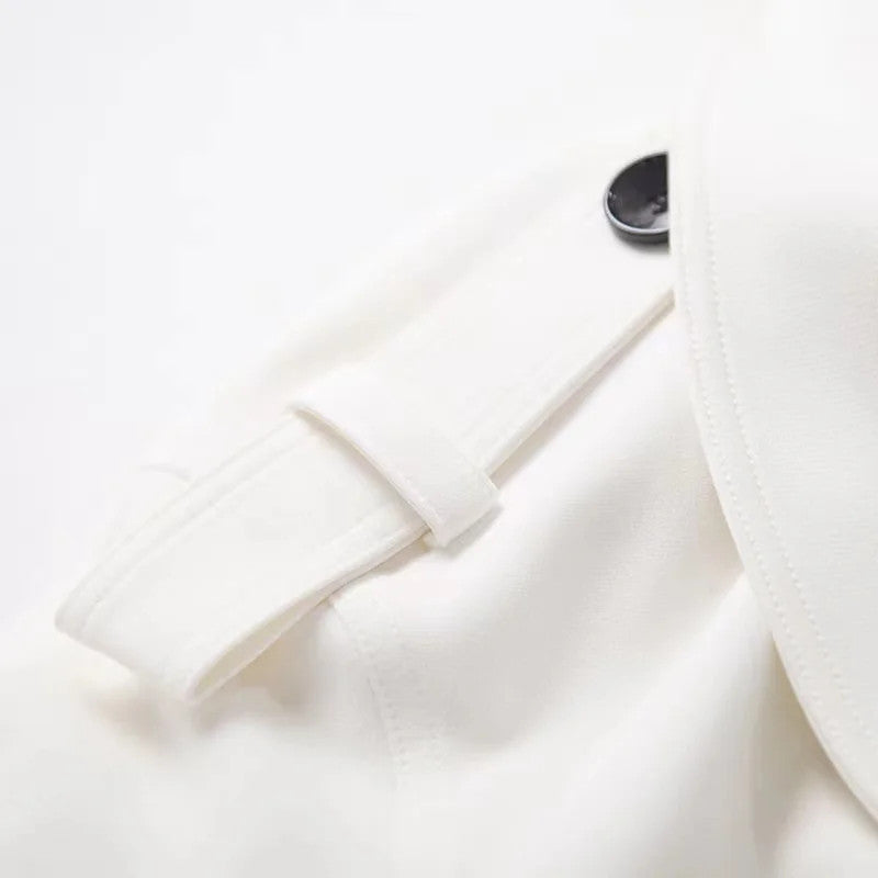 Women's Spring Autumn Fashionable Double-breasted Long Sleeve Coat