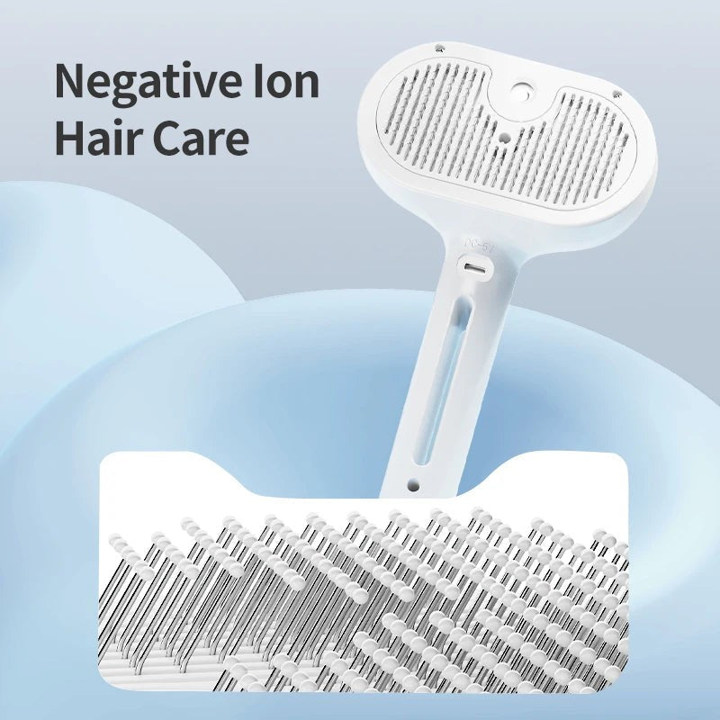 Pet Electric Massage And Hair Straightener Spray Brush