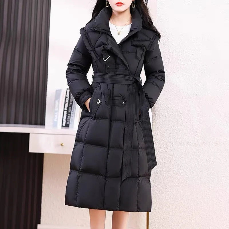 Women's Long Thick down Cotton Coat Knee-Length Winter Jacket