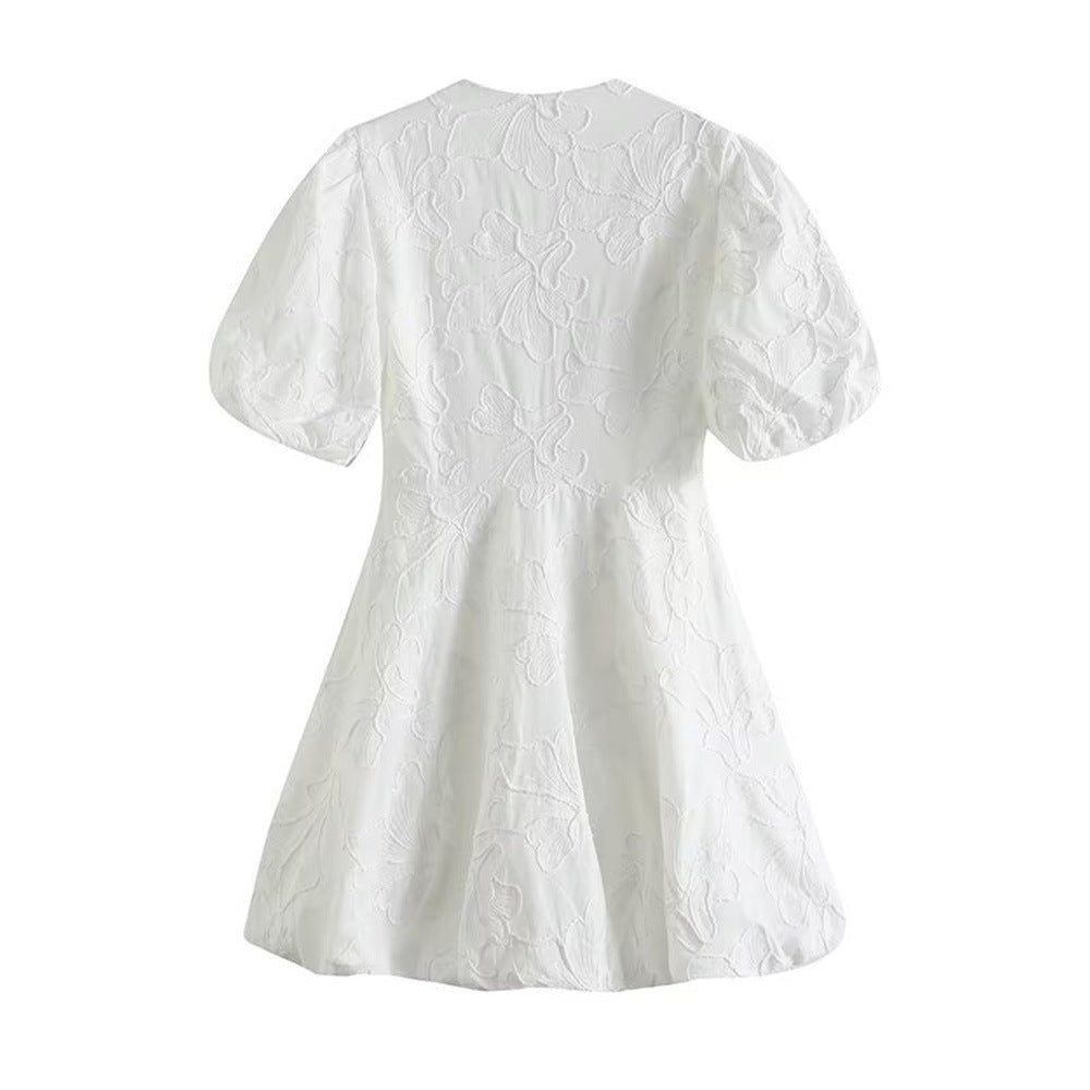 Women's Casual Slimming Fashion Versatile Solid Color Dress