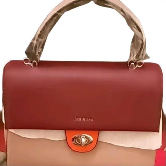 Bicolour handbag with flap 19G - 2889