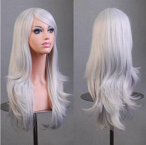 AliExpress best selling cos long scroll anime cosplay color Europe and America wig foreign trade gold models factory direct