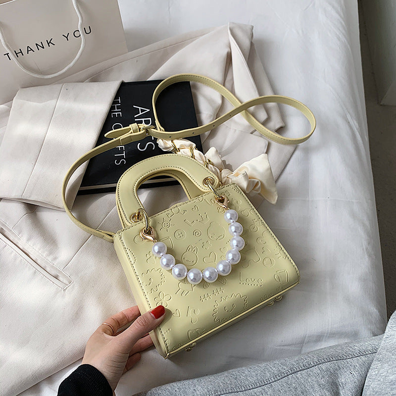 Fashion Pearl One-shoulder Women's Bag Net Celebrity Western Style Messenger
