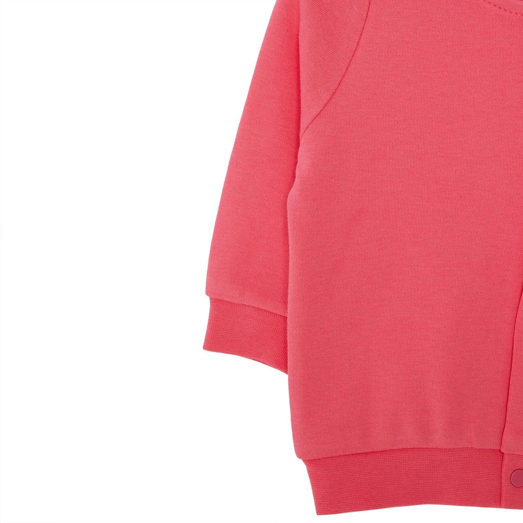 HelloBaby Basic Rib Cardigan - Dark Pink