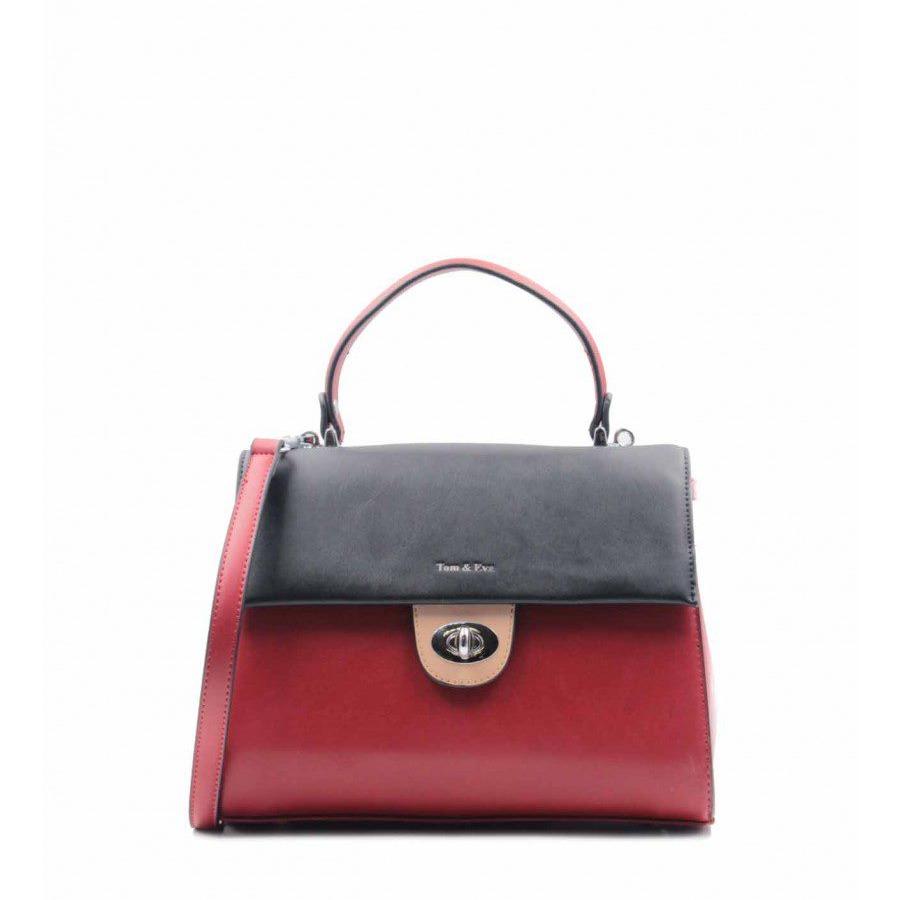 Bicolour handbag with flap 19G - 2889